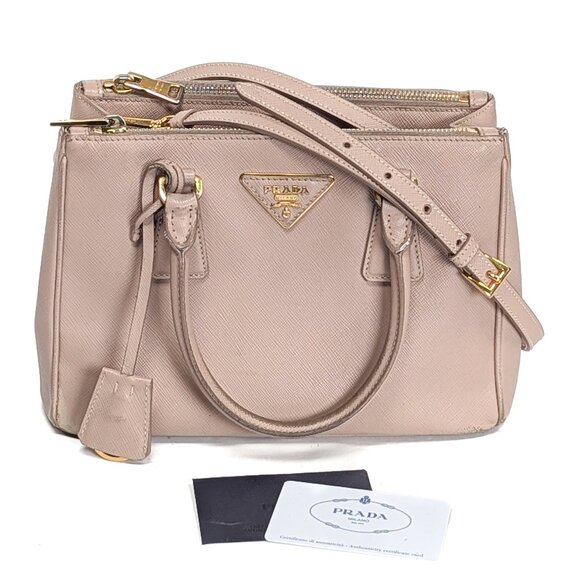 PRADA Galleria Saffiano Double Zip 2Way Shoulder Bag - Picture 1 of 16